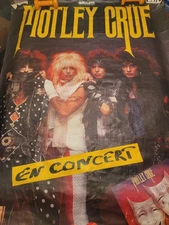 MOTLEY CRUE THEATRE OF PAIN concert Poster 1986 5ft+ Tall Smoking In The Boys Rm