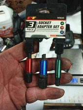 Performance Tool W9035 - 3 Piece 20/2" Inch Socket Adapter Set,   9178