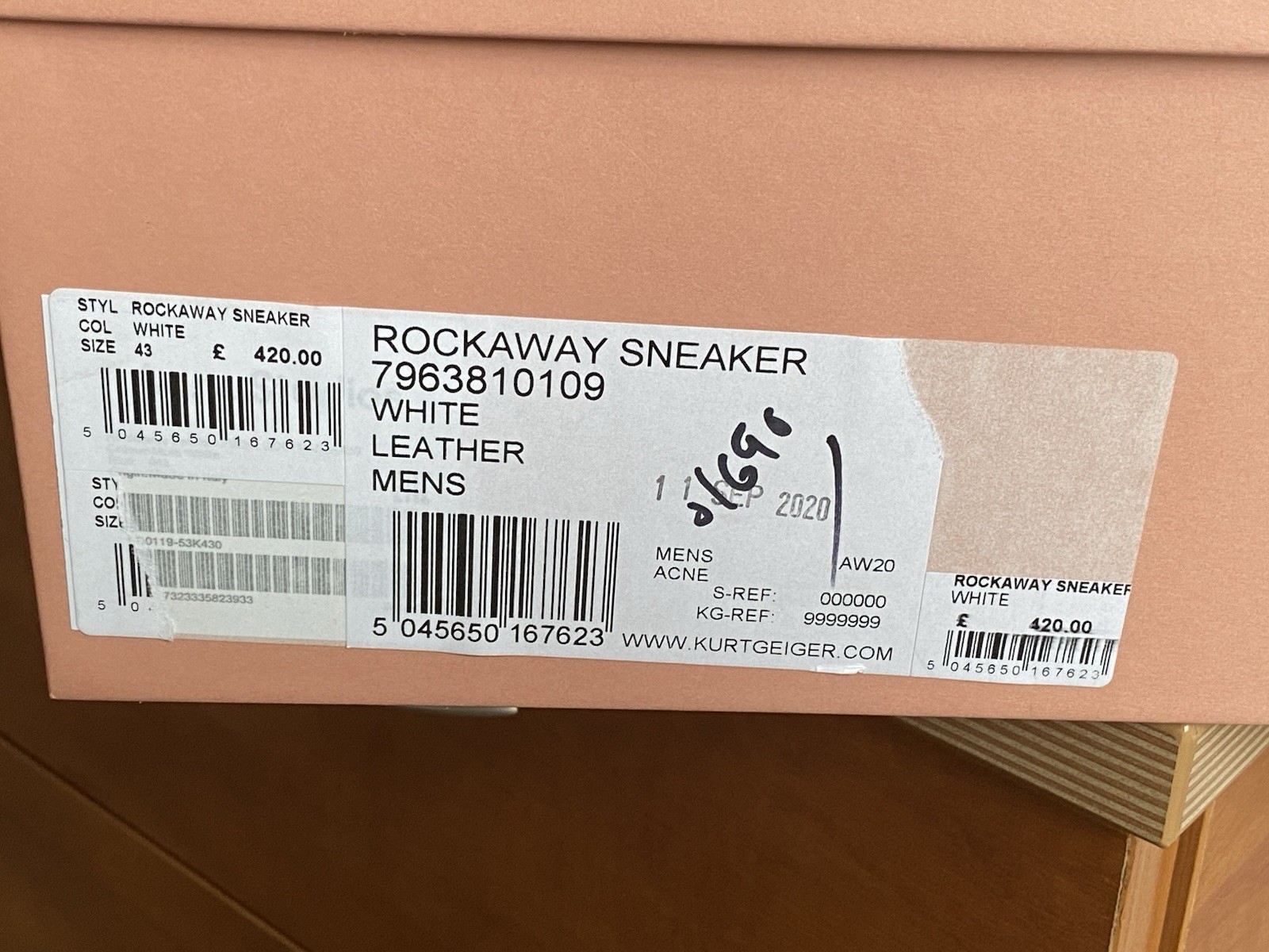 Acne Studios Rockaway Leather Sneaker White Size UK9 EU43 Brand New Price £520 image 8