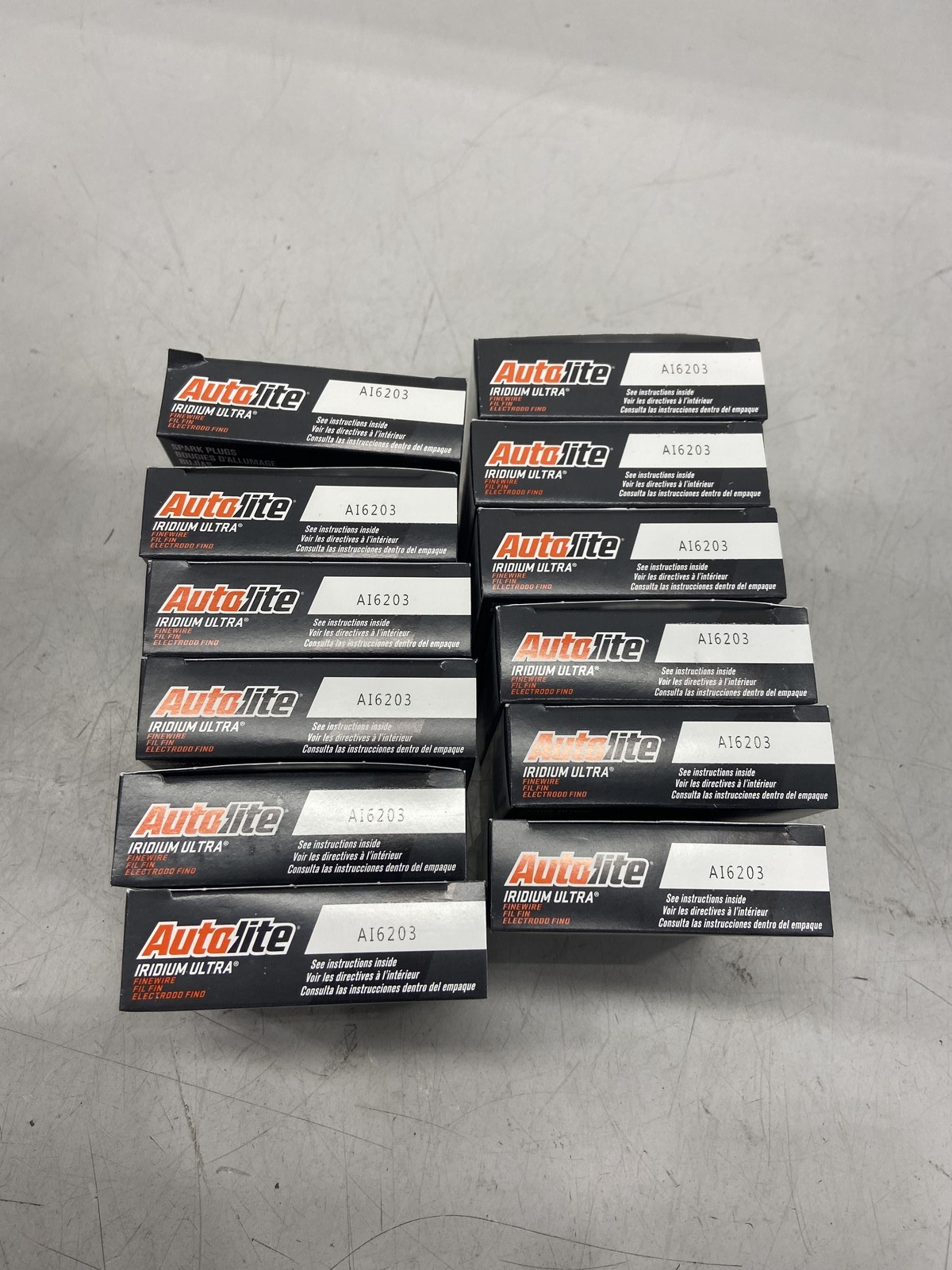 Lot Of 12 Autolite Iridium Spark Plug 4 Pack-6203
