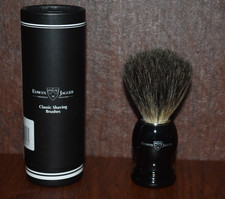 EDWIN JAGGER BADGER HAIR SHAVING BRUSH EBONY/SILVER 3EJ287 J