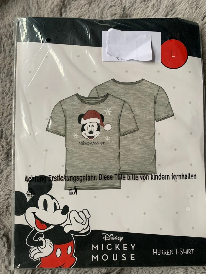 MICKEY MOUSE  ° SHIRT  ° L ° OVP ° Weihnachten °° Ungetragen Micky Maus Disney - Bild 3 von 3