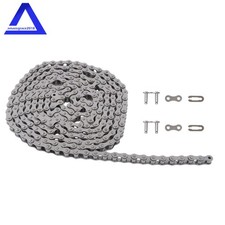  41 Roller Chain 1/2" Chain Pitch 10 Feet with 2 Connecting Links Carbon Steel