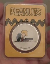 2021 Peanuts 1 Oz Colorized Silver-"Schroeder On The Piano" 999 Fine in Assay 🎹