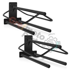 2-Pack Black Saddle Rack Wall Mount w/Pad Bar for English/Western Saddles