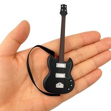 Miniature Guitar Model with Detachable Strap - Decorative Plastic Model - 4 C...