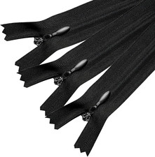 Unsichtbare Rei&szlig;verschl&uuml;sse 18 CM #3, Schwarze Nylon-Spule Rei&szlig;verschl&uuml;sse 3-Pac
