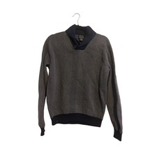 Jos A Bank Executive Mens Sweater Size S Herringbone Shawl Collar Pullover