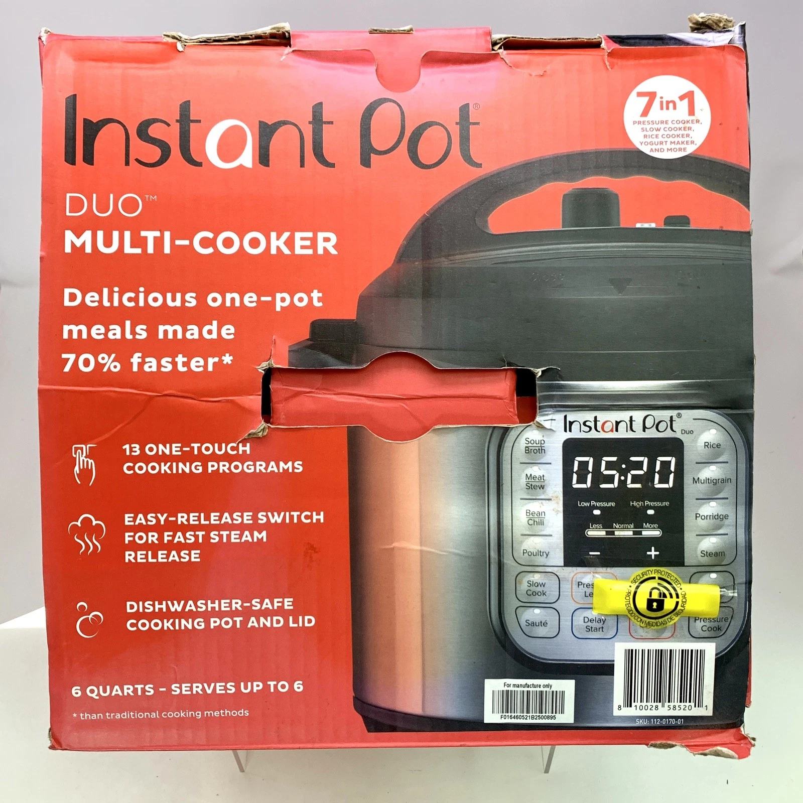 Instant Pot Duo Plus 6-Qt; 7 in 1 Multi-Cooker, Stainless Steel/Black