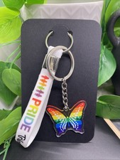 4" Silver-Tone Silicone Pride 2 in 1 Keychain Purse Backpack New Free Ship B7820
