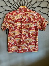 Vintage 1990-00s Go Barefoot tiki floral Hawaiian USA Large Shirt