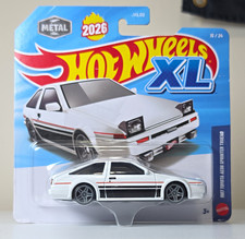 Hot Wheels XL 1:64 1987 Toyota AE86 Sprinter Trueno White Metal Diecast