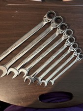 Snap-on Tools 19-18-16-14-13-11-10-8mm Metric Reversible Ratcheting Wrenches