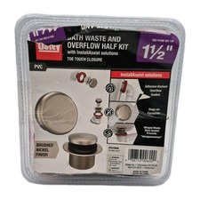 Oatey HDC9898 Touch Toe Sch. 40 PVC Bath Waste Half Drain Kit in Brushed Nickel