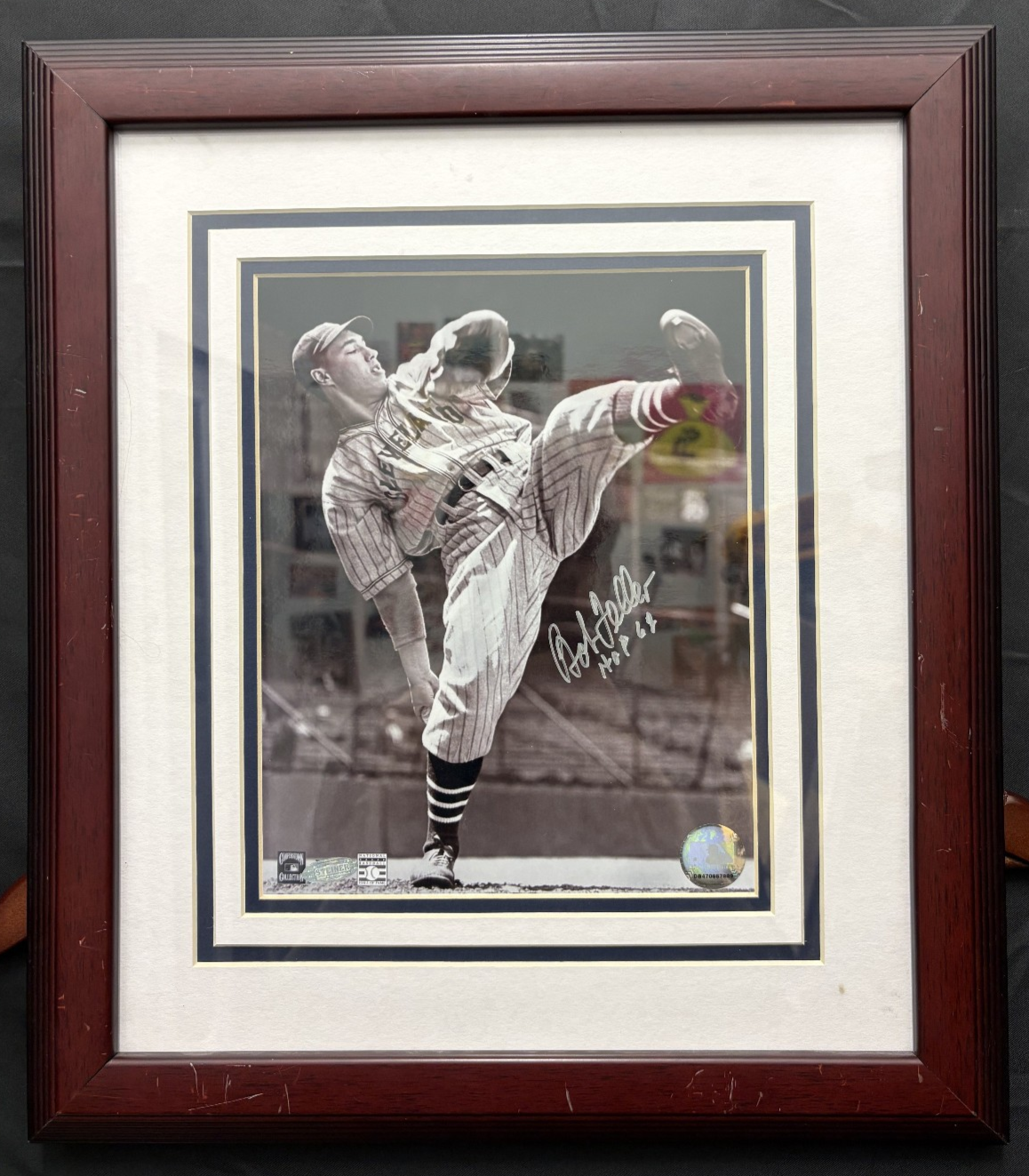 Bob Feller Autographed Signed & FRAMED Cleveland Indians NBA B&W Photo Steiner COA 69 HOF 