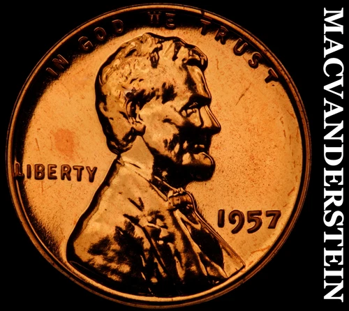 1957 Lincoln Wheat Cent - Red Choice Gem Proof  Lustrous  No Reserve  #G8278