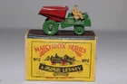 Boxed 1953-54  Matchbox Lesney 2a Muir Hill Dumper. Rare Green Wheels