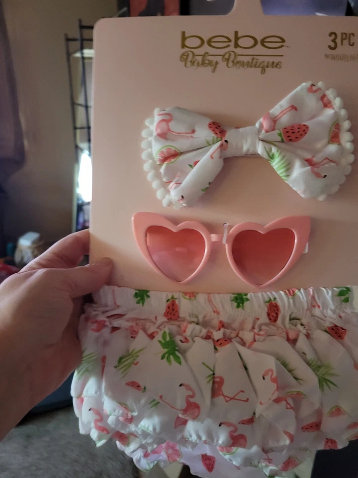 bebe Baby Boutique 3PC Strawberry Novelty Set - Image 3 of 4