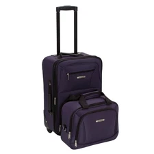 Fashion Expandable Softside Upright Luggage Set, Purple, 2-Piece (14/19)