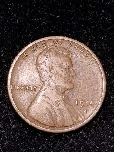 1914 S ~ LINCOLN WHEAT CENT ~ CH VG