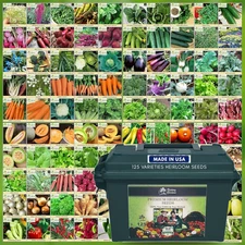 Garden Seeds Vegetable Variety Pack for Planting - Grow 125 Varieties of Heirloo