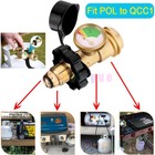 Propane Tank  Adapter Fit Pol to Qcc1 Connects Gas Level Meter BBQ w/Gauge Brass