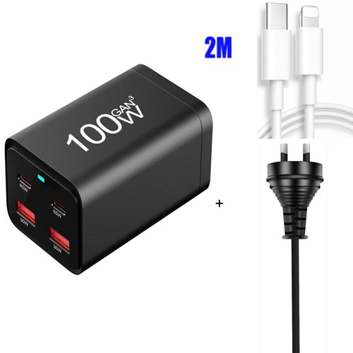 4 Port Fast GaN 100W Multi USB Wall Charger Quick Charging QC PD Type C Adapter - Picture 22 of 27