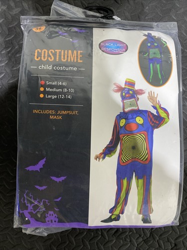 Kids Scary Clown Costume Size 4-6 Child