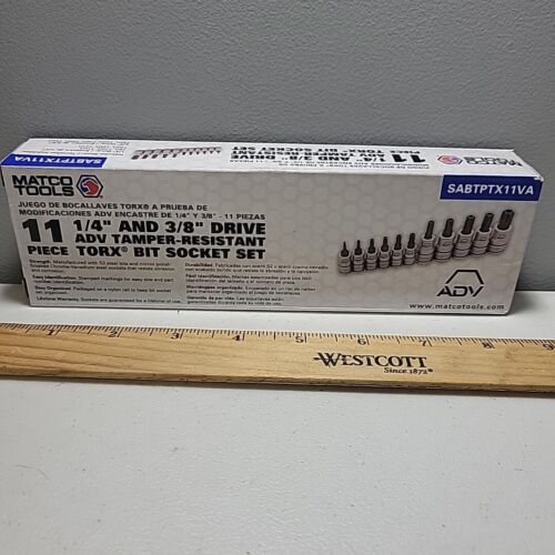 Matco Tools 11 PIECE 1/4" & 3/8" DRIVE ADV TAMPER-RESISTANT TORX SABTPTX11VA (V)