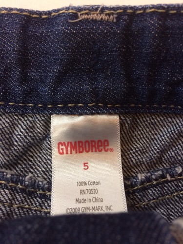 GYMBOREE Jean Skirt Dark Wash Denim White Shorts Belt Chain lot of 2 Girls 5 - Picture 8 of 9