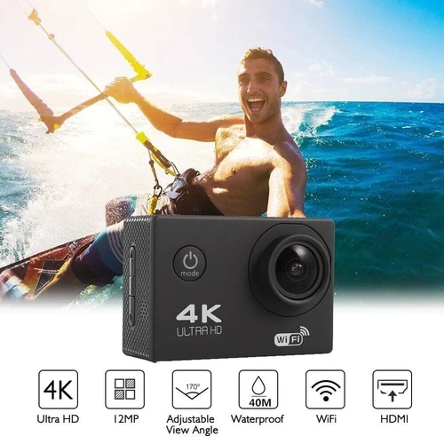 Action Camera 4K 2'' Ultra HD 1080P Sports WiFi 20MP Cam DV Video Dive And Vlog - Picture 2 of 14