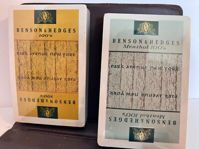 Vintage Benson & Hedges 100 s Cigarette Playing Cards In Vinyl Case Unused Mint 