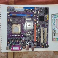 ECS 945GCT-M3 Motherboard Intel Celeron 1.60Ghz Processor  512MB Mem IO Plate