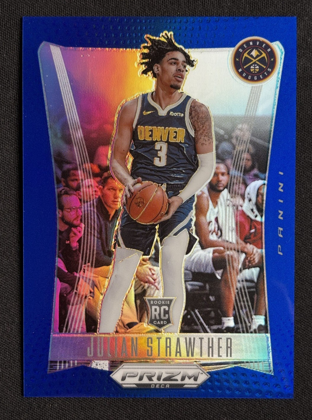 2023-24 Panini Prizm Deca Julian Strawther Blue RC /149 #298 Nuggets