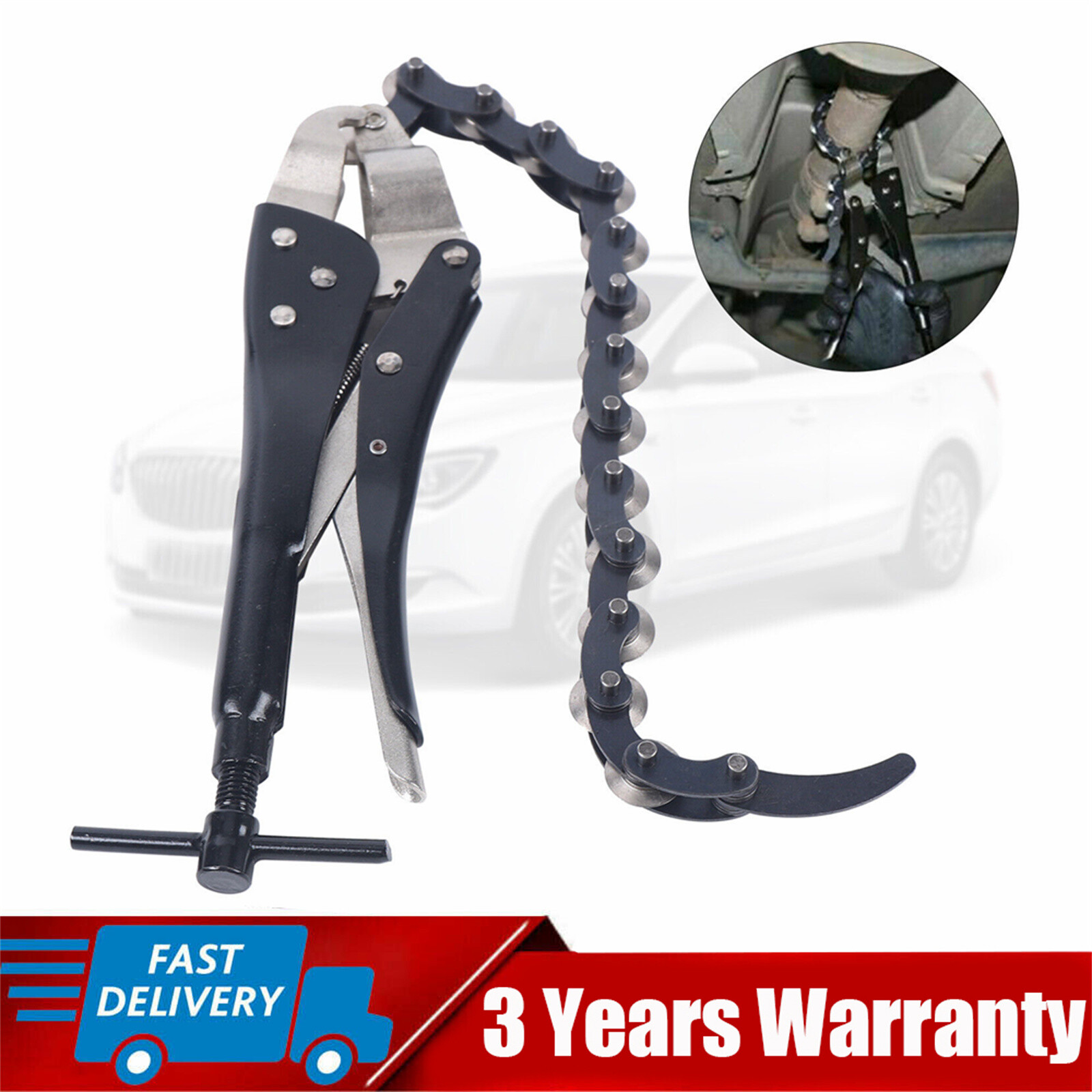 Tailpipe Cutter Exhaust Pipe Cutter Chain Tool Works Exhaust Tail Pipe