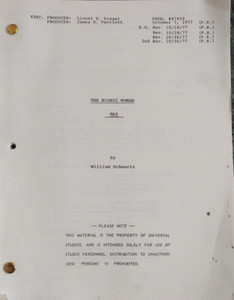 Classic Script The Bionic Woman Angel of Mercy Richard Anderson Notes copy