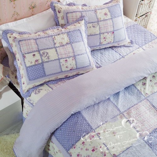 Shabby Patchwork Quilt Bedspread/Throw 