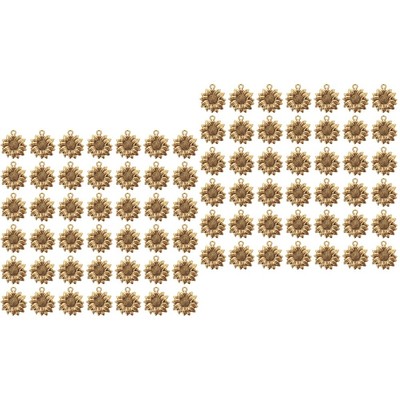  2 Pieces Legierung Sonnenblumenschmuck Sonnenblumenanhänger Aus Metall