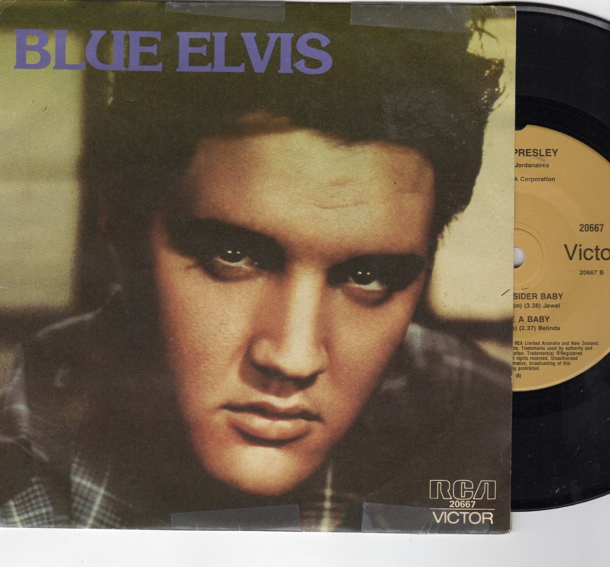 7” EP Elvis Presley Blue UK Original Elvis Presley – Blue Ep – Vinyl (Blue Heart Shaped, 7