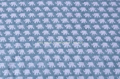 Indisch Baumwolle Kleid Bekleidung Zubehör Dekor Elefant Druck