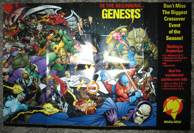 Vtg ad poster, In the Beginning...Genesis, Malibu Entertainment, 1993