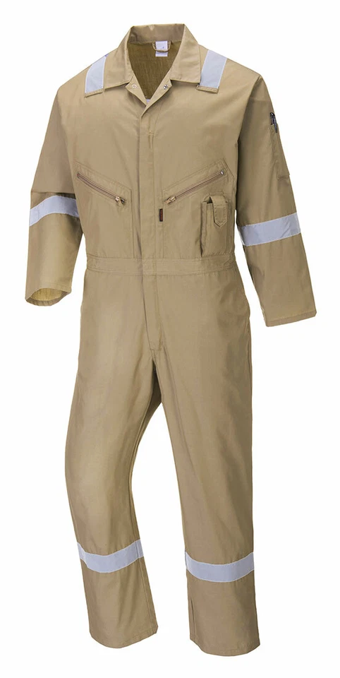 Portwest C814 Iona Cotton Heavy Duty Work Overalls with Reflective Safety Tape - Image 2 of 4