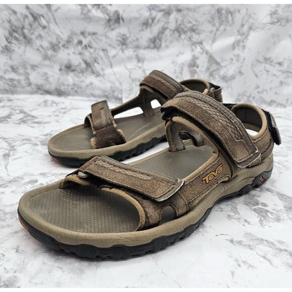 Teva Hudson Brown Leather Men display picture 1