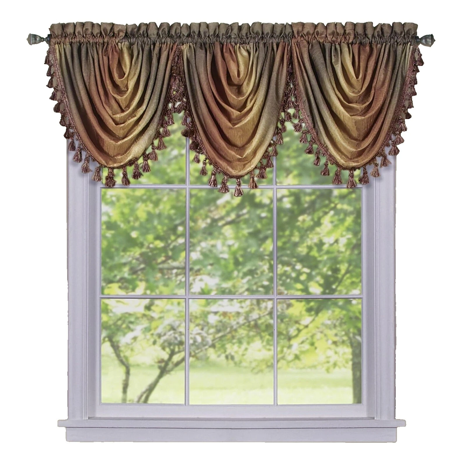 Brown Pictorial Window Curtains & Drapes