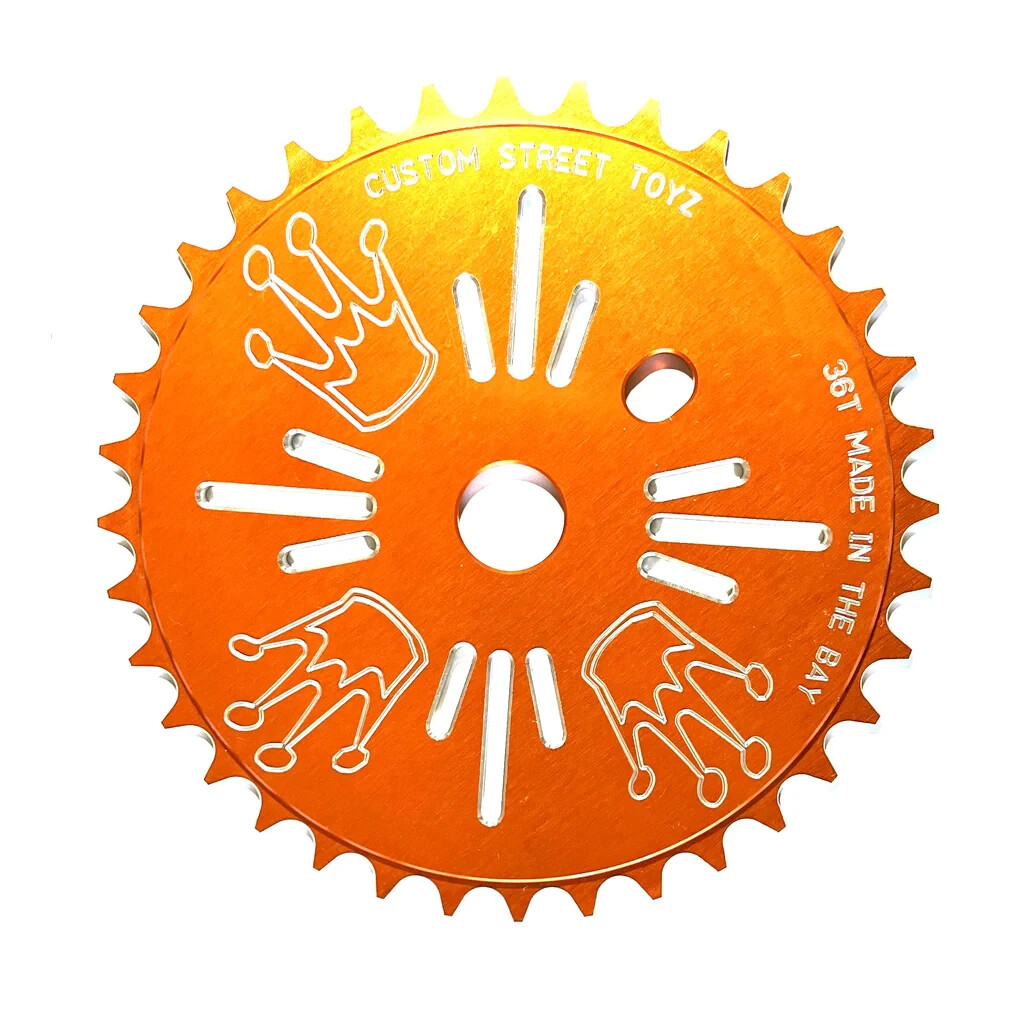 Custom bmx sprocket,OLDSCHOOL SE BMX 33T STREET TOYS CROWN ORANGE