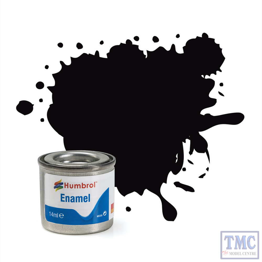 AA6392 Humbrol No 201 Black Metallic  Enamel Tinlet No 1 (14ml)