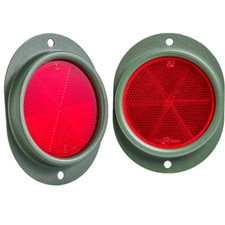2X GPW CJ2A M38 M38A1 Fits willys jeep M35A2 marker lenses red Reflector