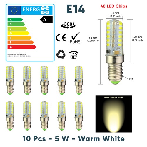 E14 5W 7W LED Glühbirne Küche Dunstabzugshaube Chimmey Kühlschrank Herd warmweiß AC - Bild 8 von 17