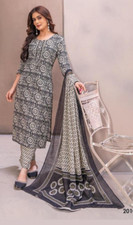 Indian Tradition Cotton Suit Set Stitched Kurta Pant Dupatta Women Eid Outfit