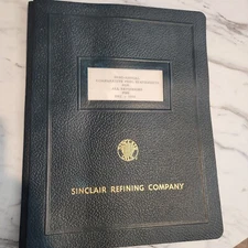 Sinclair Oil Refineries 1952 - 1953 Fuel Statements Folder Rare Sinclair History